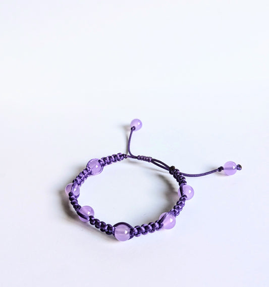 8 Bead flat braid strand bracelet