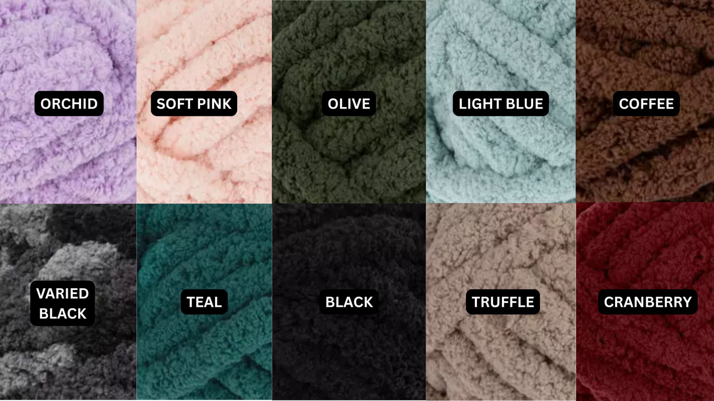 Finger Knit Chunky Blanket